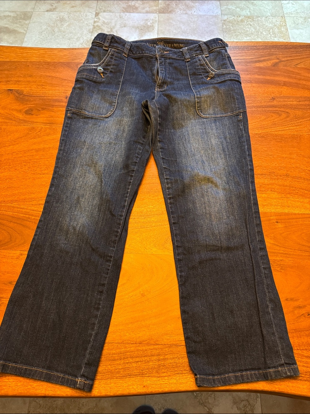 Vera Wang Dark Blue Flare Jeans